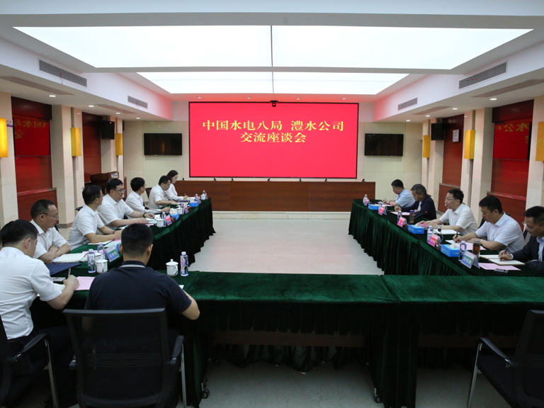 徐磊與水電八局董事長李志偉交流座談